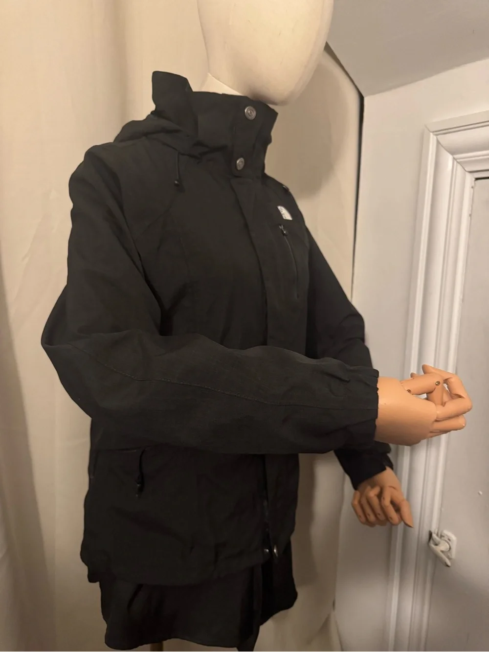 The North Face Black Hooded Rain Jacket